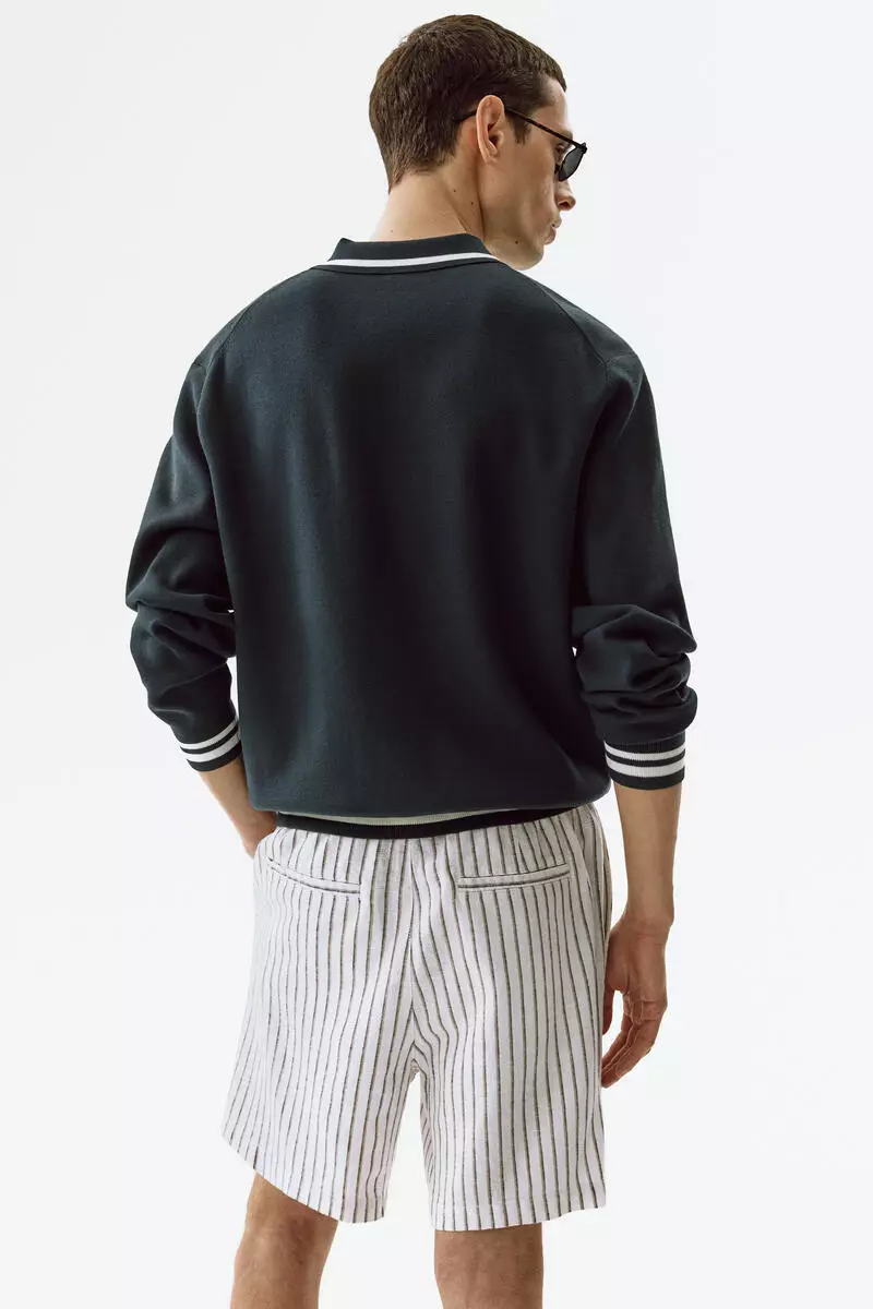 Relaxed Fit Linen-blend shorts