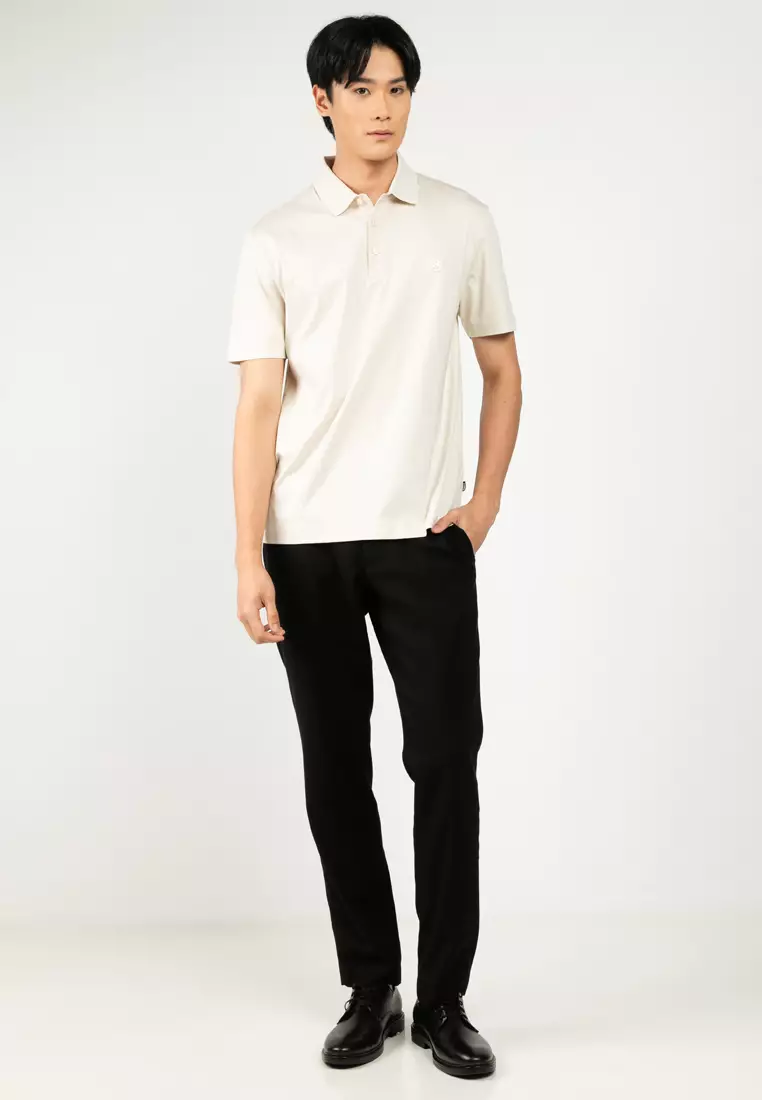 BOSS Double Monogram Mercerized Cotton Polo Shirt BOSS Business