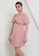 MISSGUIDED pink Milkmaid Skater Dress 3E13EAAD6649A4GS_5