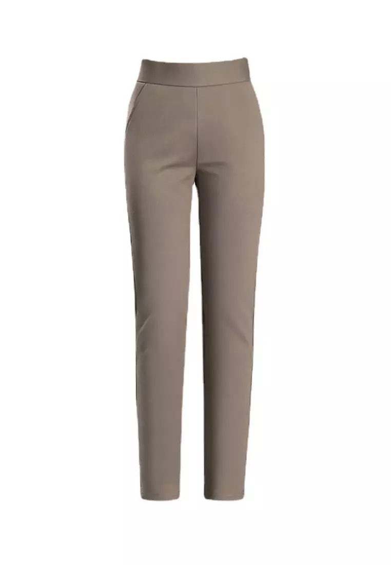 High Waist Elastic Straight Pants WSH2087