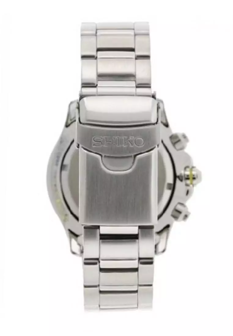 Jam Tangan Pria Seiko Chronograph Original Garansi Resmi Strap Stainless Steel Silver SNN245 SNN245P1 Silver