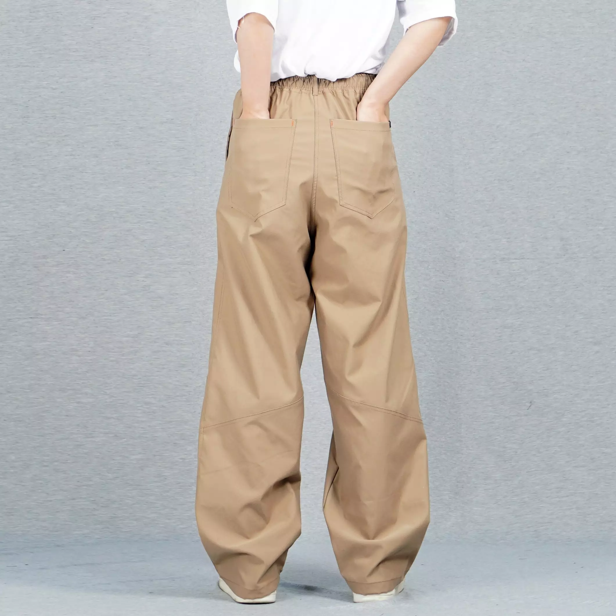 HIRO Celana Wanita Baggy Pants Celana Wanita Loose Pants Celana Panjang Wanita - KHAKI