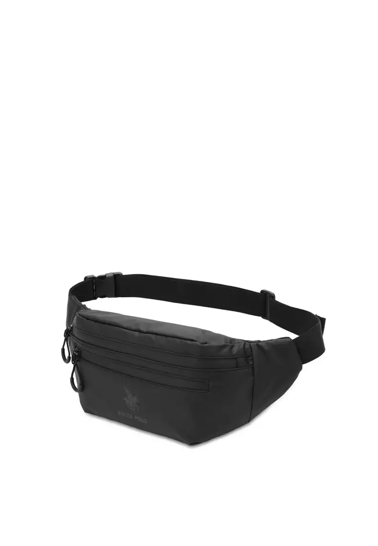 Men's Waist Bag / Belt Bag / Chest Bag - Black