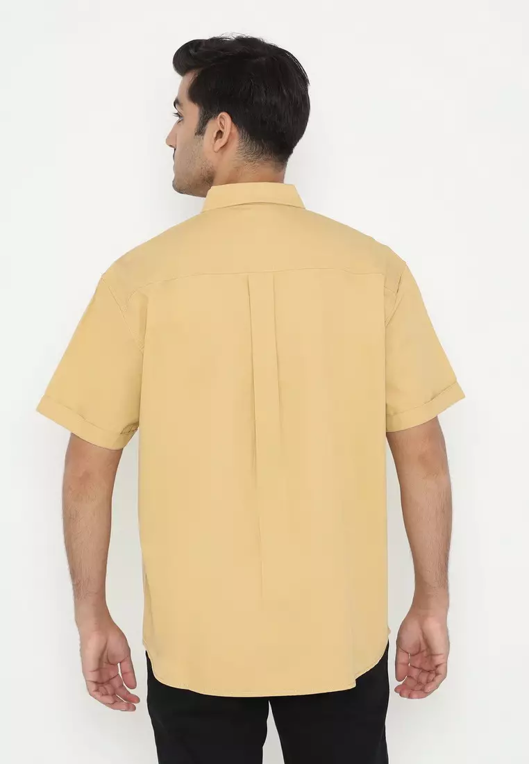 POLICE Kemeja Polos Cotton Regular Fit Pria