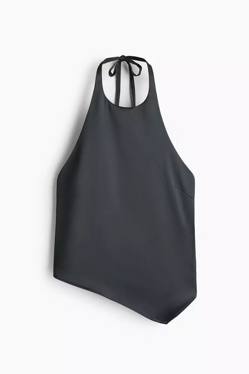 Asymmetric halterneck top