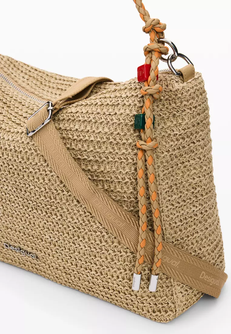 Buy Desigual Large raffia bag with charms 2026 Online | ZALORA