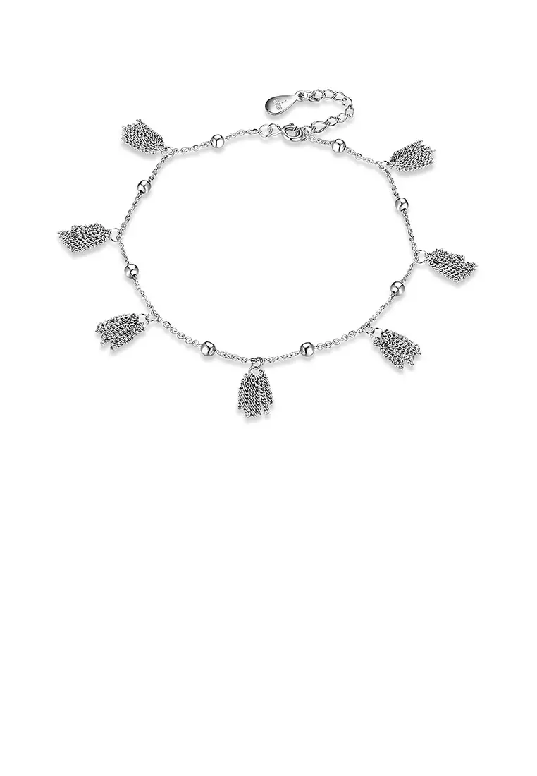 Sterling silver feather anklet store