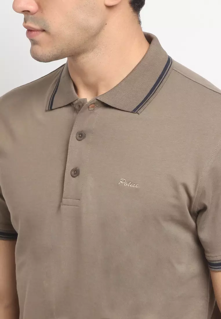 POLICE Polo Shirt Krah Stripes Pria 207200231