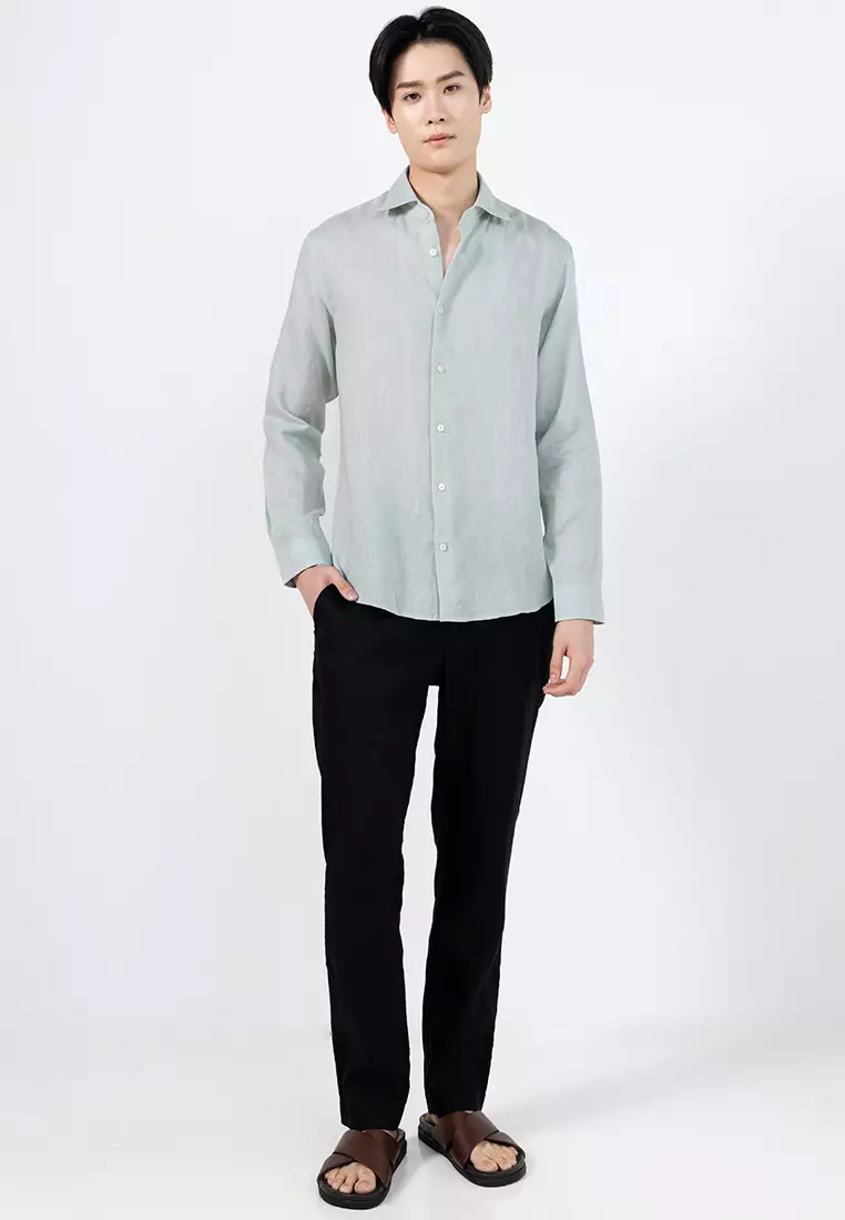 100% Linen Slim-Fit Shirt