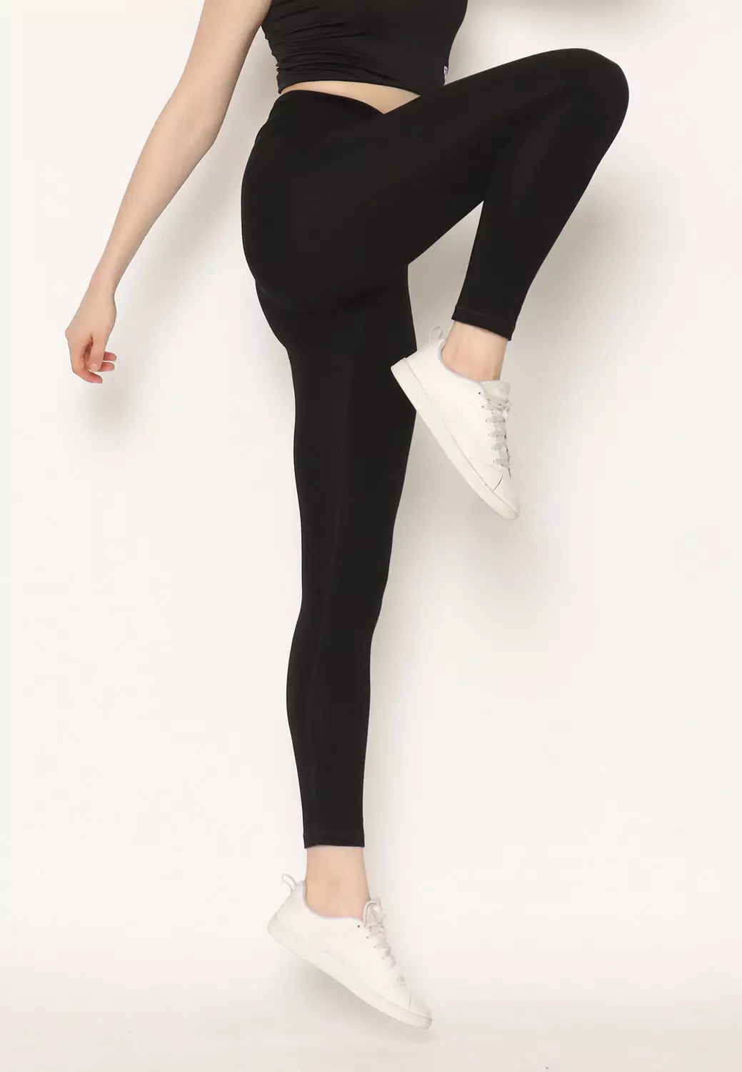 Fitwear - Aelo Yoga Sports Legging - YOGA BLACK CUTTON