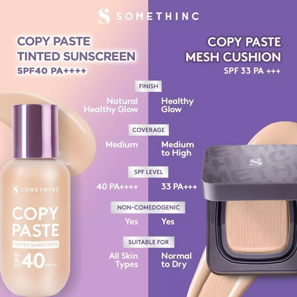 SOMETHINC Copy Paste Tinted Sunscreen SPF 40 PA++++ - Skin Tint W01 Bijoux