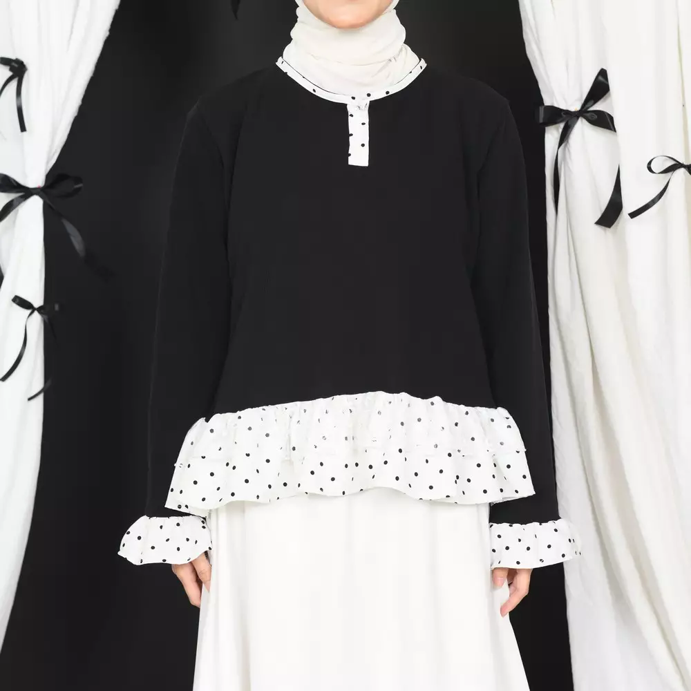 Nira Blouse - Polka Black M19965 R36S5