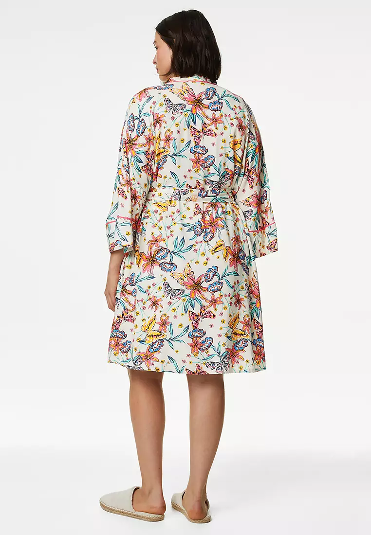 Floral Print Dressing Gown