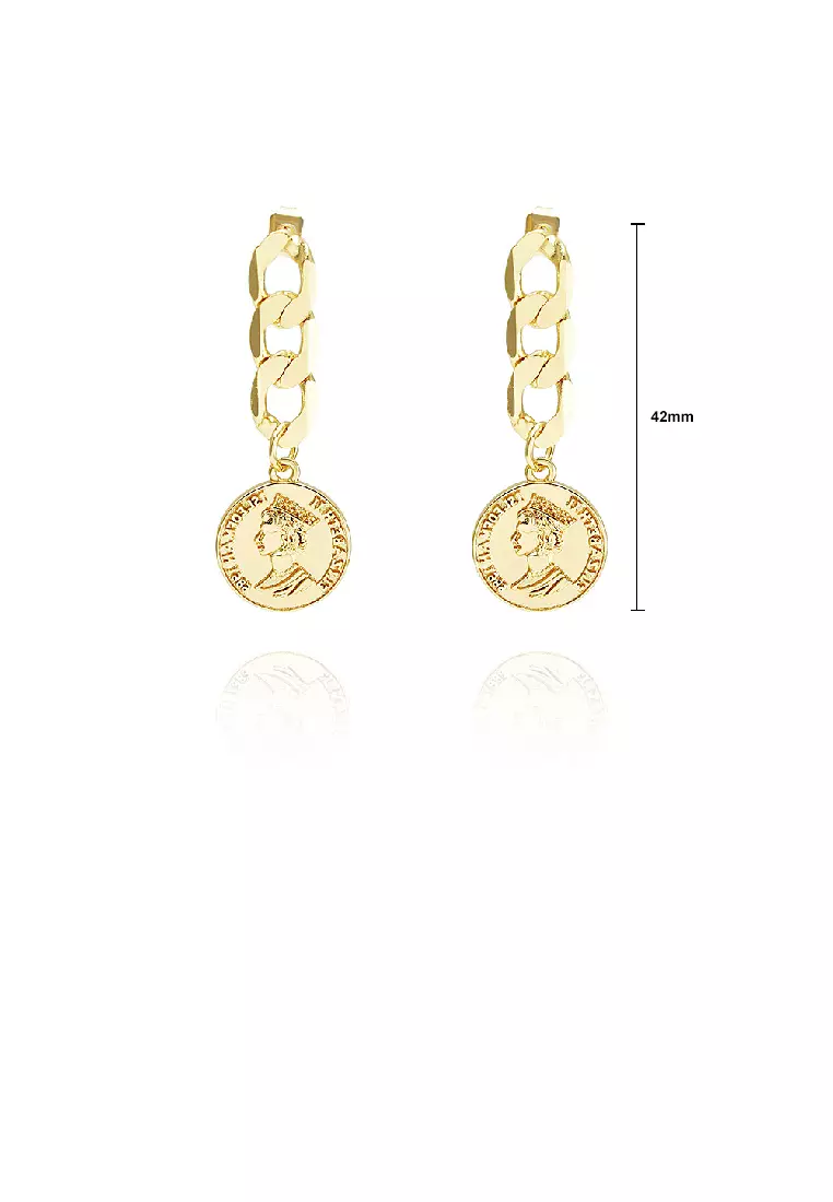 Gold deals coin earrings