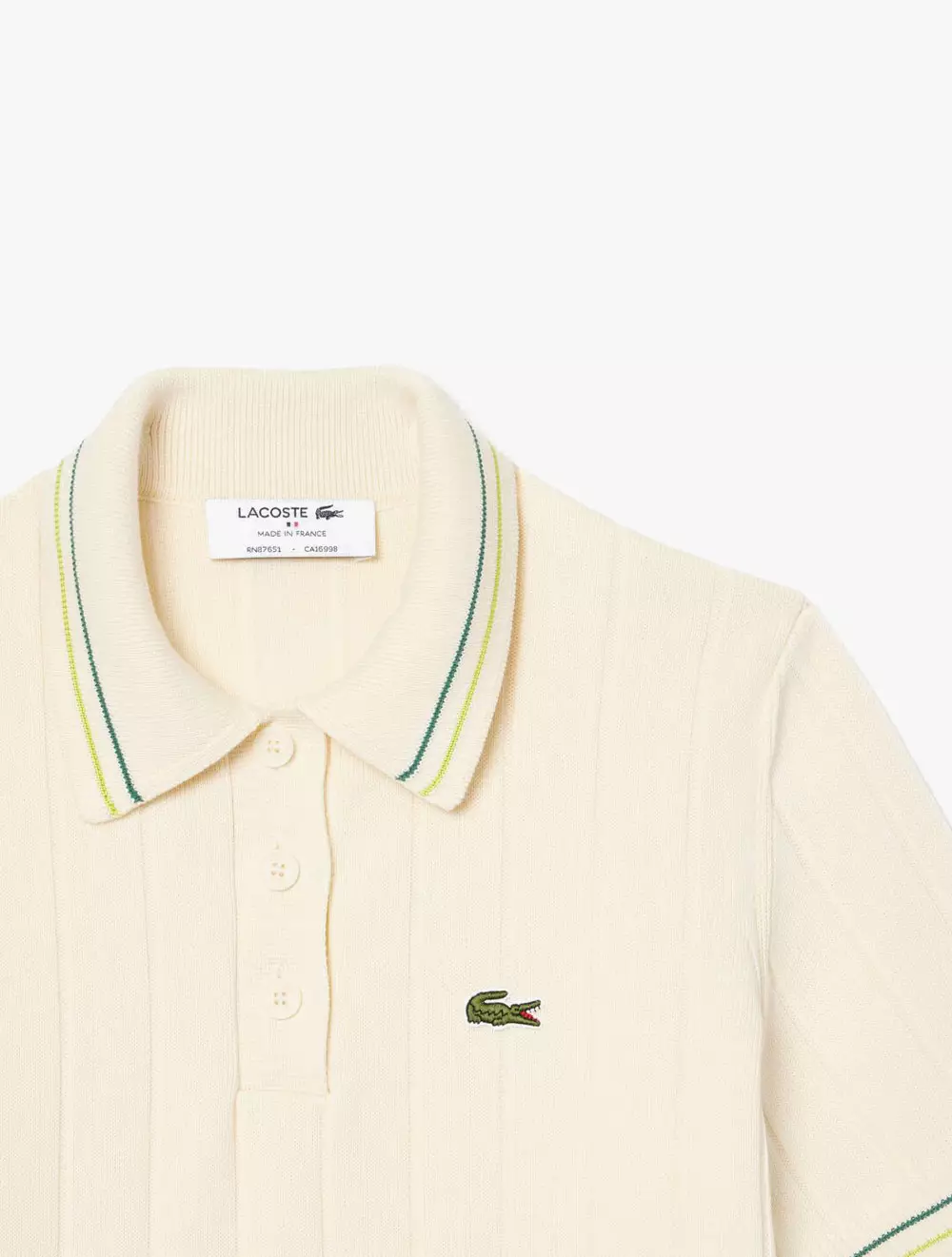 French Made Cotton Polo Dress - WHITE