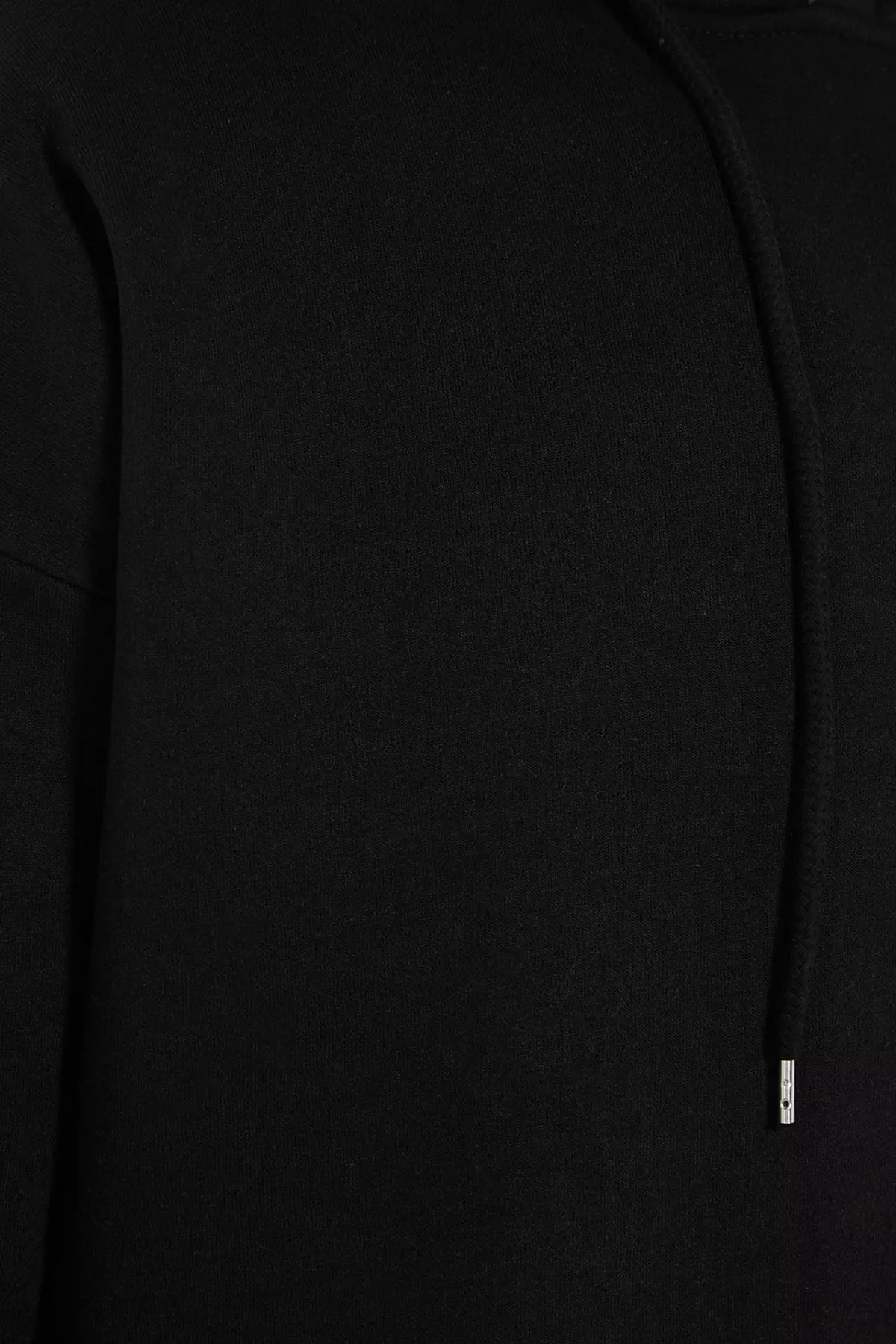 Men's Black Oversized Hoodie Printed Sweatshirt with a Soft Pile Inside, and a Floral Print