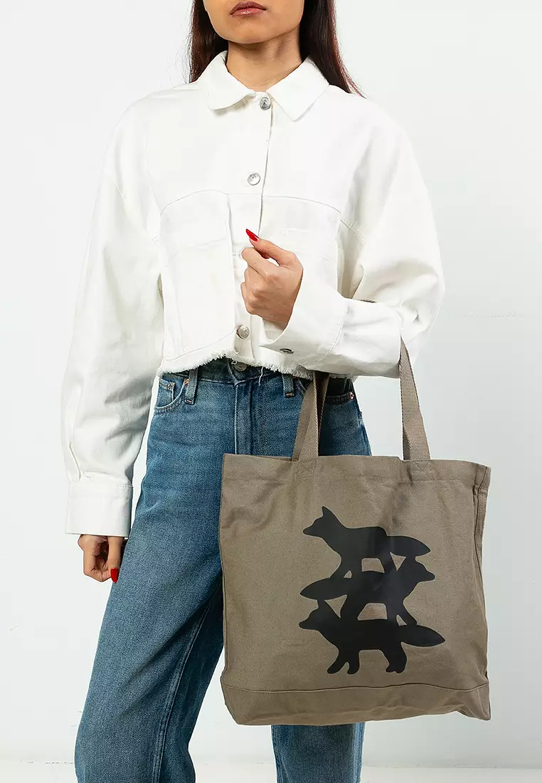 Maison Kitsune Stunt Fox Tote Bag 2026 | Buy Maison Kitsune Online