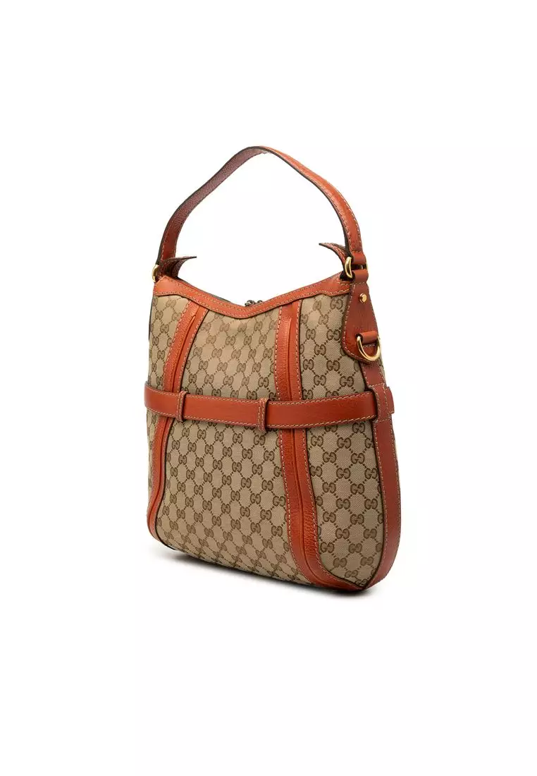 Pre-Loved Gucci Medium Gg Canvas Running Satchel