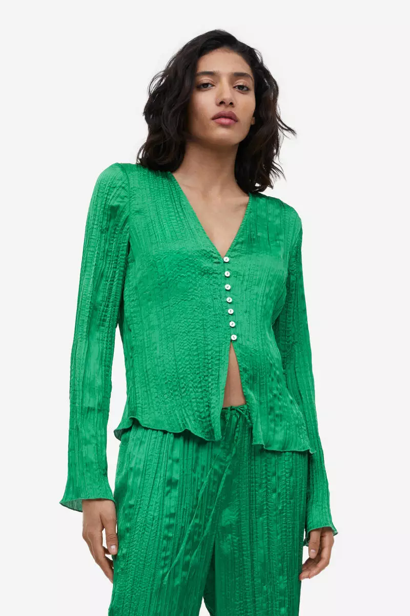 Hm shop green blouse