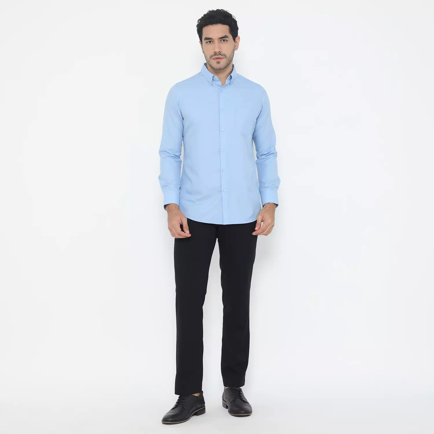 Jobb Lumina Kemeja Pria Lengan Panjang Slim Fit Light Blue Colour Light Blue