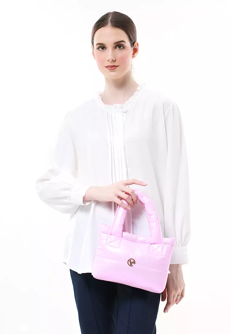 Angelina Pillow Puffy Bag Smooth Texture And High Quality - Blush