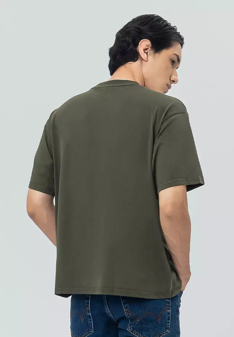 CIRCLE GREEN Kaos Pria Lengan Pendek SS - Top Man Basic Tee