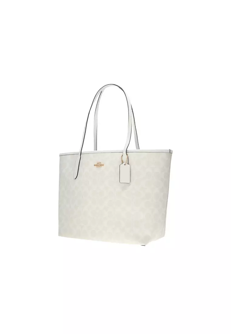 Coach Coach CITY TOTE series PVC with cow leather large women s