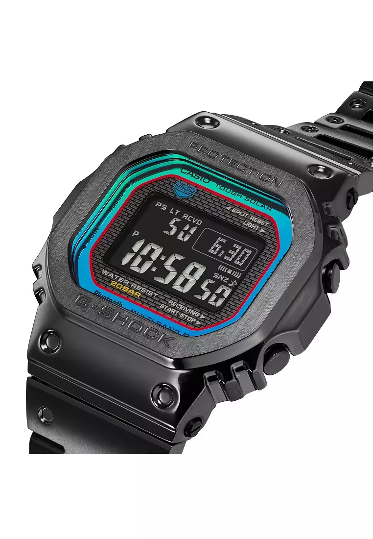 Men GMW-B5000BPC-1DR Stainless Steel Black Solar Powered