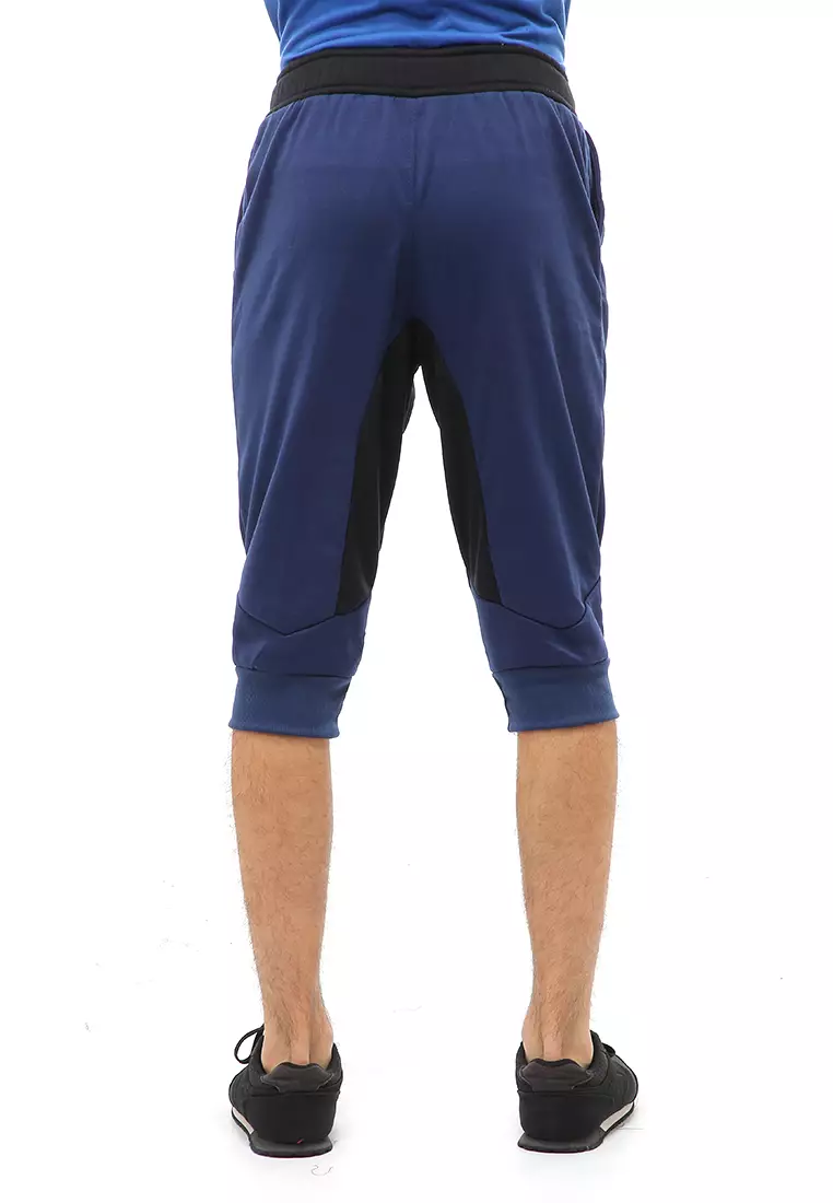 Rishham Short Pants Celana Jogger Pendek Pria Simple Design Material Baby Terry ORIGINAL - Navy