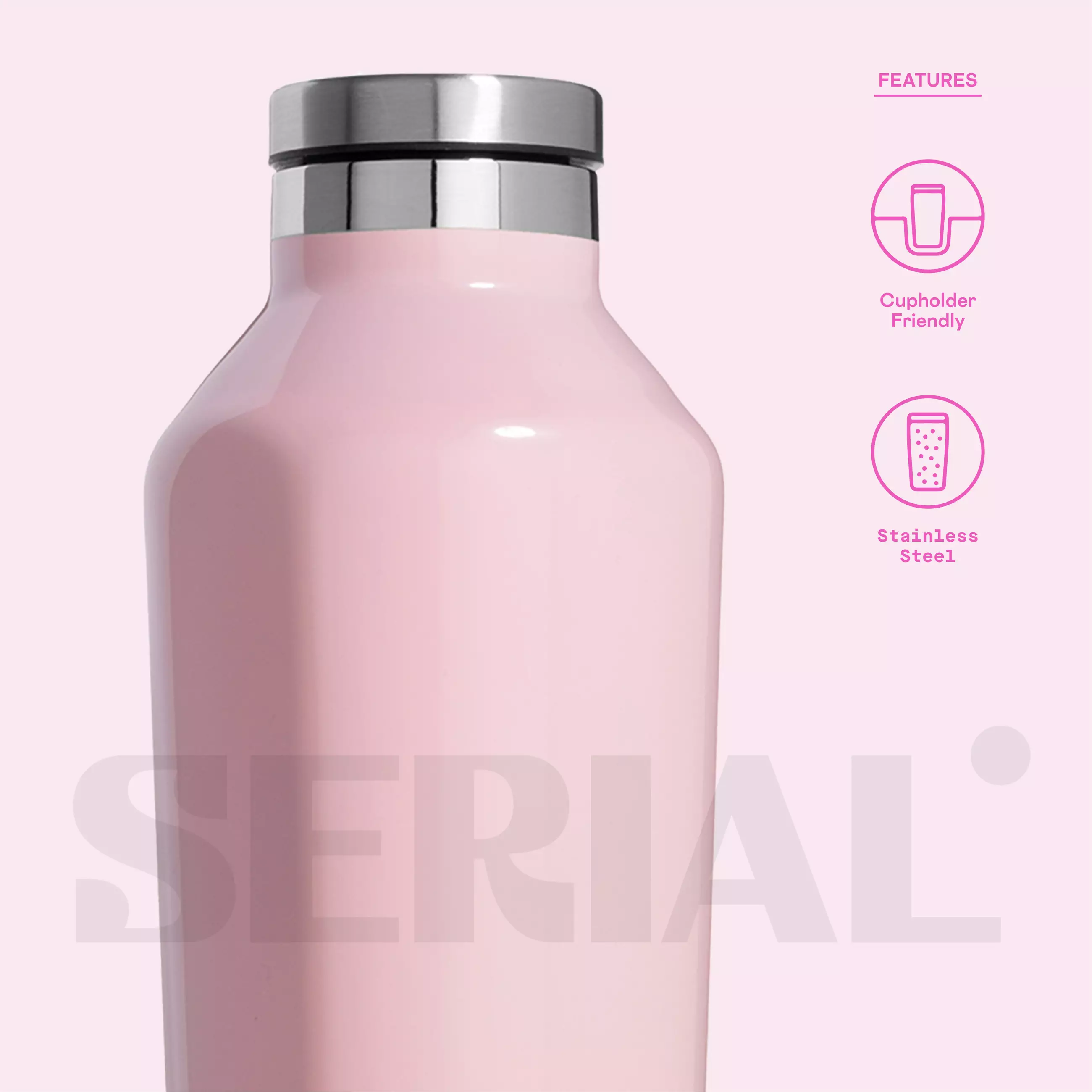 CORKCICLE® Canteen 9oz - Classic Rose Quartz