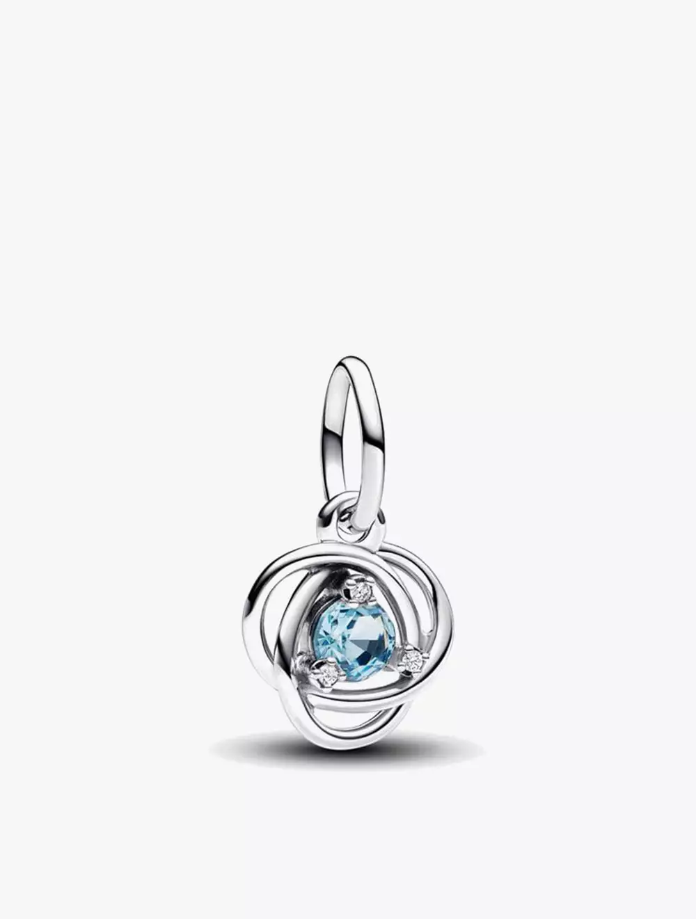 Jual Pandora March Sea Aqua Blue Eternity Circle Dangle Charm - Silver