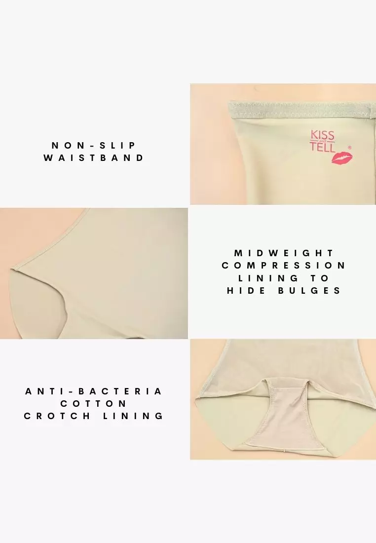 2 Pack Premium Daelyn High-Waisted Girdle Panties Compression Shapewear in Nude