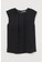 H&M black Sleeveless shoulder-pad blouse D7EABAAD022E9AGS_3