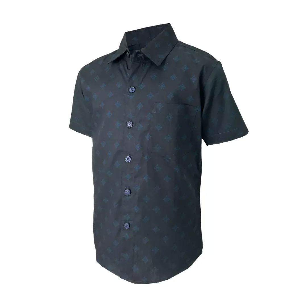 Pingu Kemeja Batik Anak Laki Laki Pendek Hitam 93101730