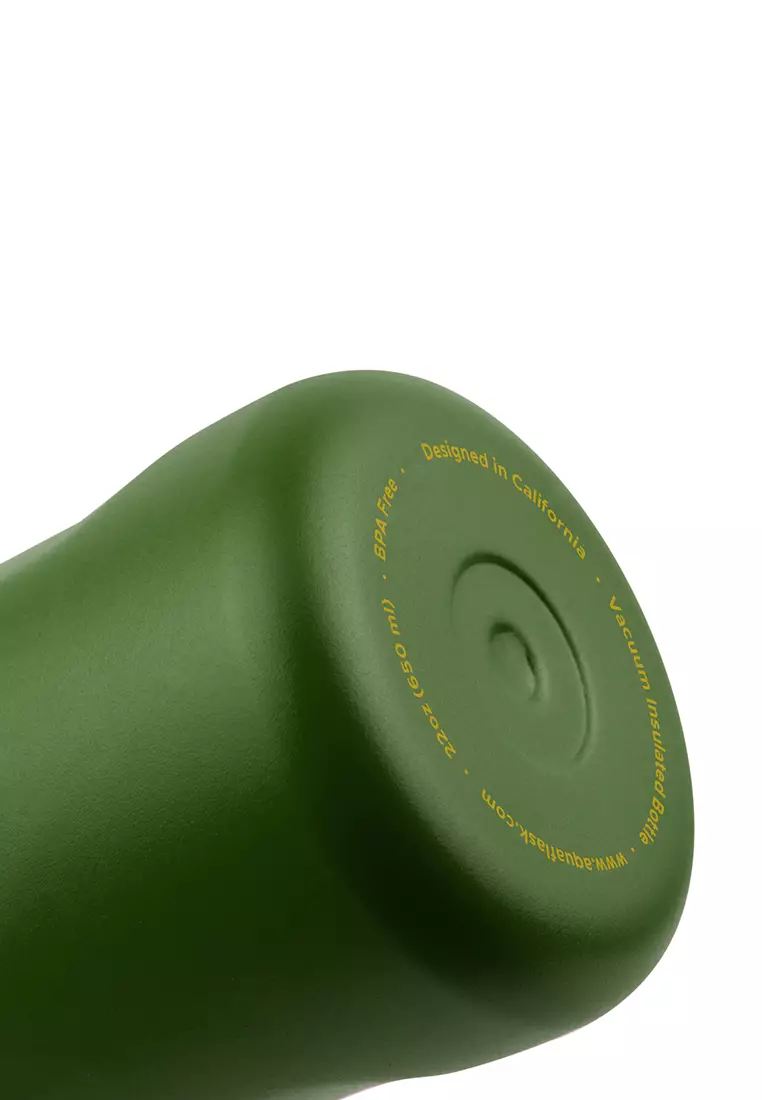 22oz Hunter Green New Sports Lid Bottle Wide Mouth Vacuum Insulated Stainless Steel Drinking Water Bottle