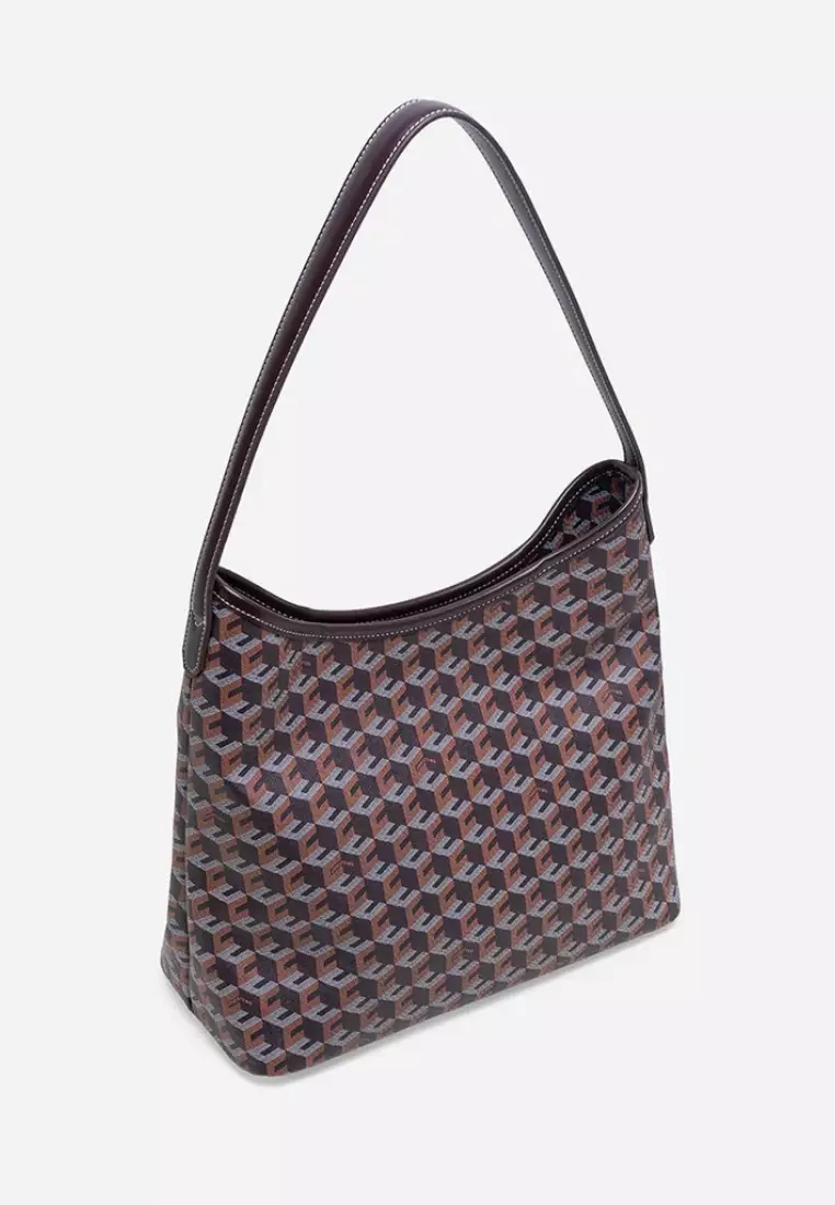 Alesso Large Hobo Bag Chestnut Brown