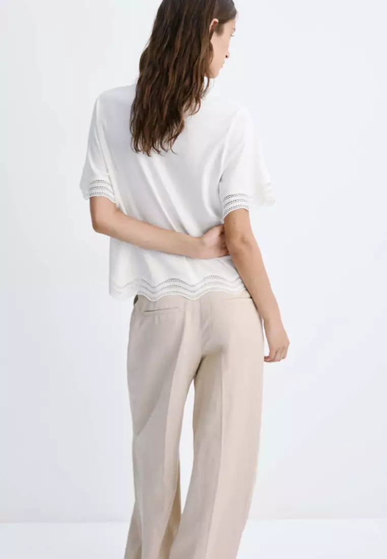 Cotton Top With Broderie Anglaise Details