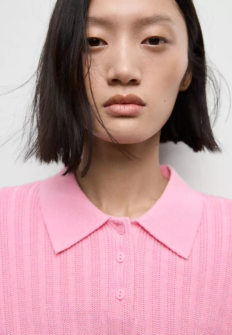 Buy Mango Polo-Neck Ribbed Sweater 2026 Online | ZALORA