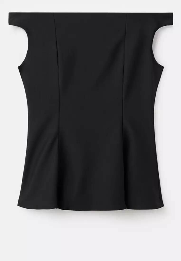 Strapless Peplum Top