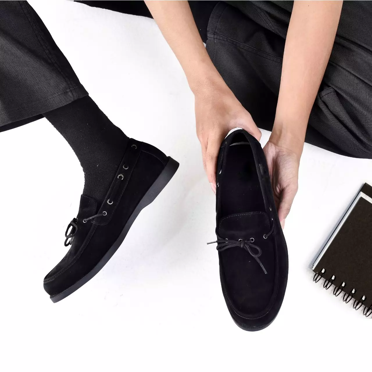 Country Boots Osaka - Sepatu Moccasin - Black