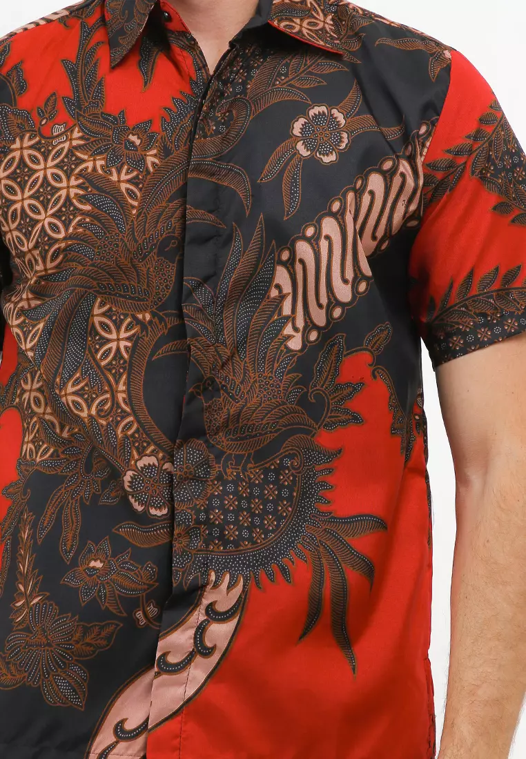 Mahesa Kemeja Batik Exclusive Premium Pria Casual Modern Lengan Pendek