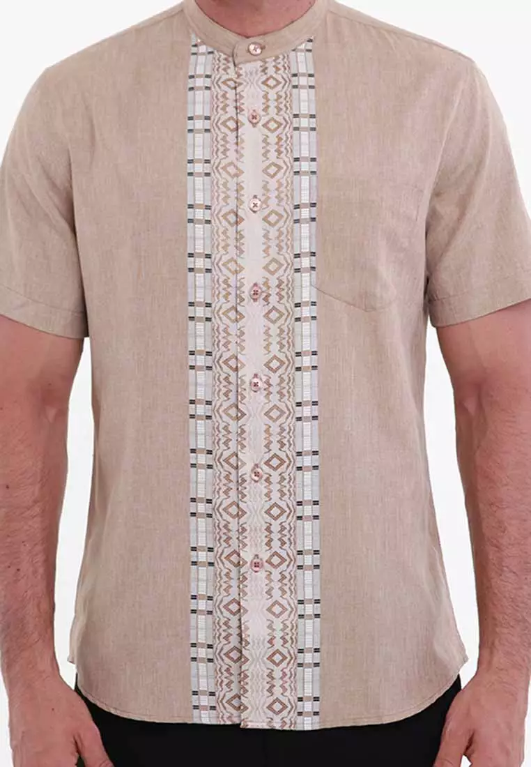 MAGINOT RUMI BROWN Koko Slim Fit Lengan Pendek