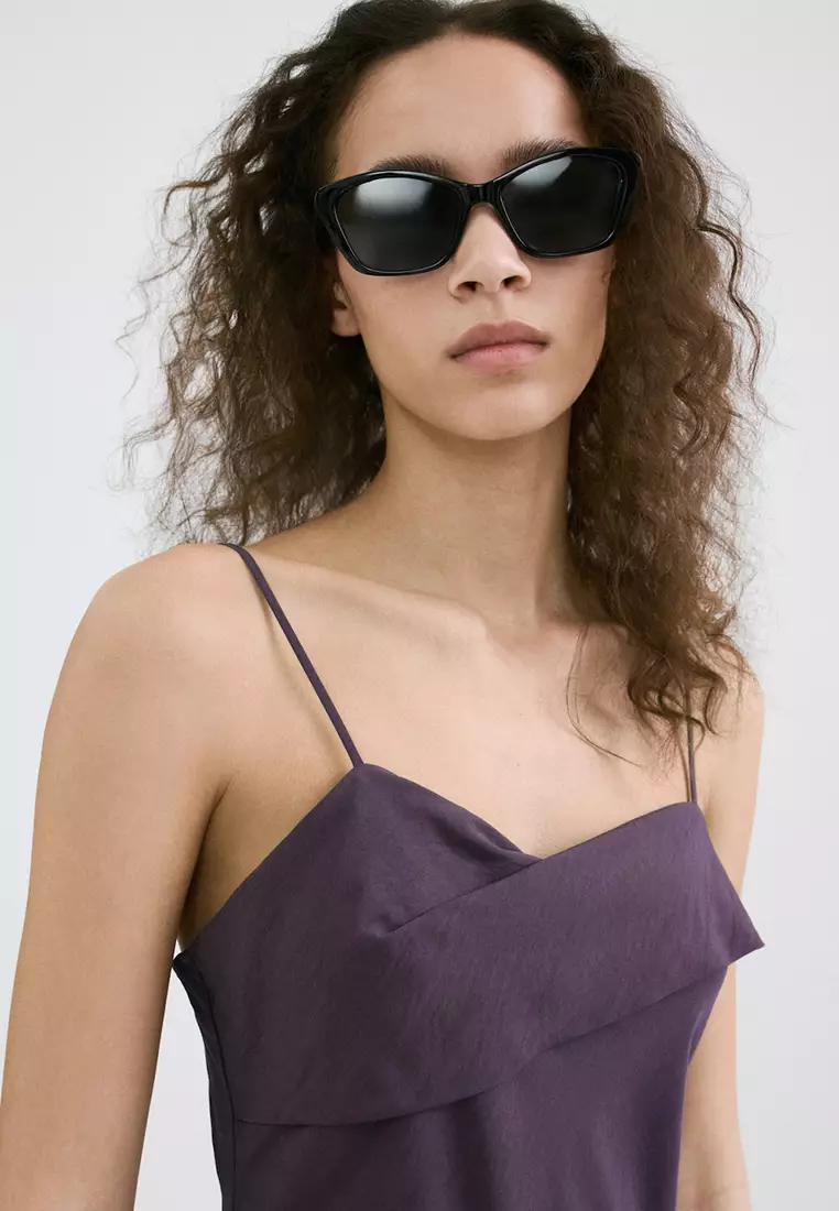 Midi Dress With A Wrap Neckline