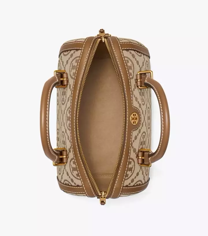 Tory Burch T Monogram Barrel Bag Hazelnut