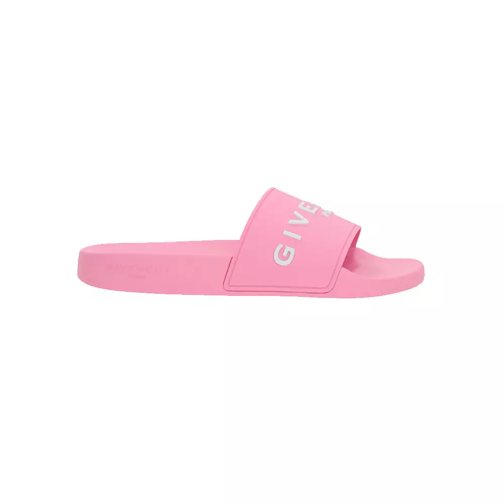 Jual Givenchy Givenchy Logo Rubber Flat Slides Pink Original 2024