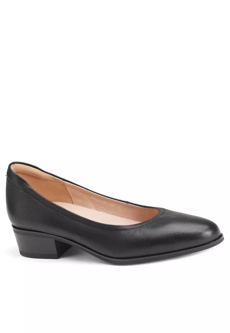 Discount on Twenty Eight Shoes  shoes - SKU: 3.5cm Grain Leather Uniform Round Toe Pumps Aa7242