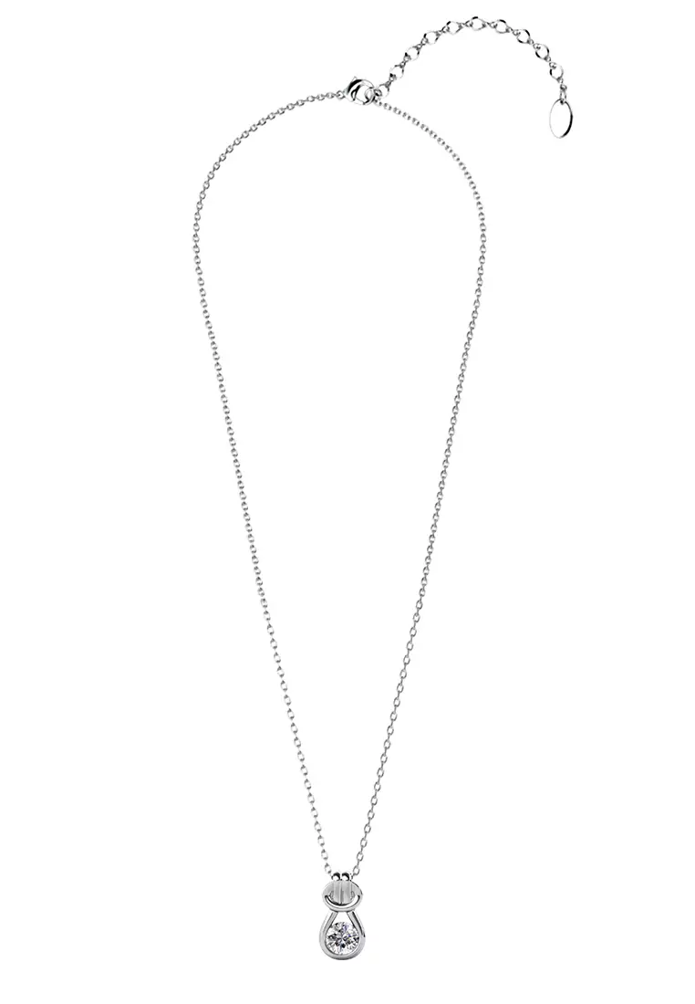Tie A Knot Pendant WG - Kalung Crystal by Her Jewellery