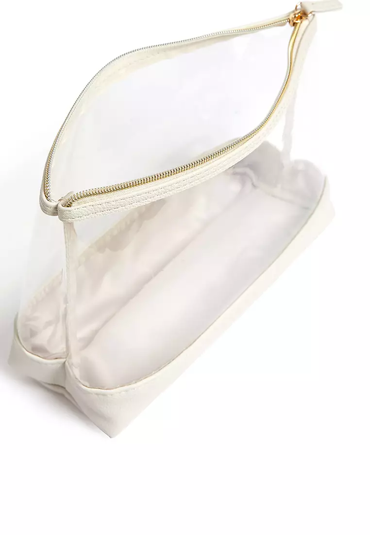 3 Piece Clear Makeup Bag Set