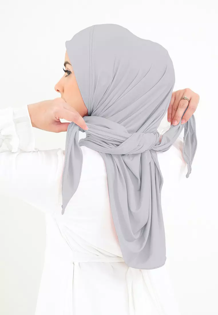 Cotton Bee - Hijab Segitiga Instan Syahira Jersey - Cloud