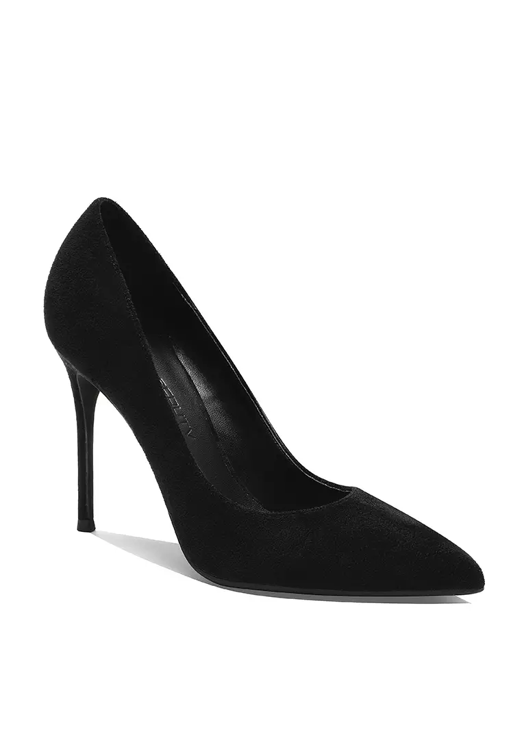 10CM Uniform Pointed High Heel Shoes HZL212